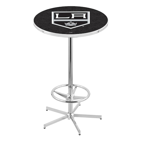 Holland Bar Stool Co 42" Chrome Los Angeles Kings Pub Table L216C4228LAKing